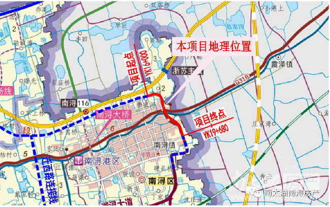 (南浔至临安公路南浔隧道段 线路图)