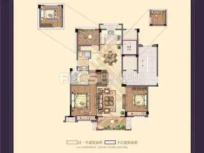 祥生悦山湖花园洋房105平，4房2厅2卫，带地下储藏室，户型佳