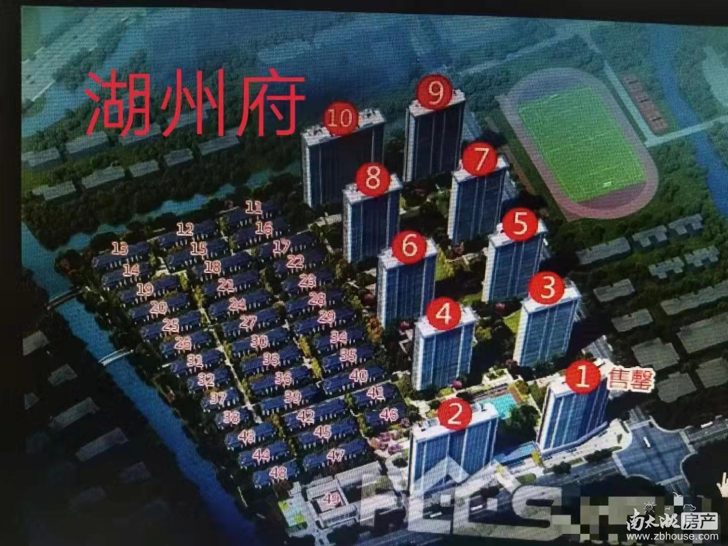 湖州府排屋中间套，全新毛坯，满两年，学籍在，看房方便