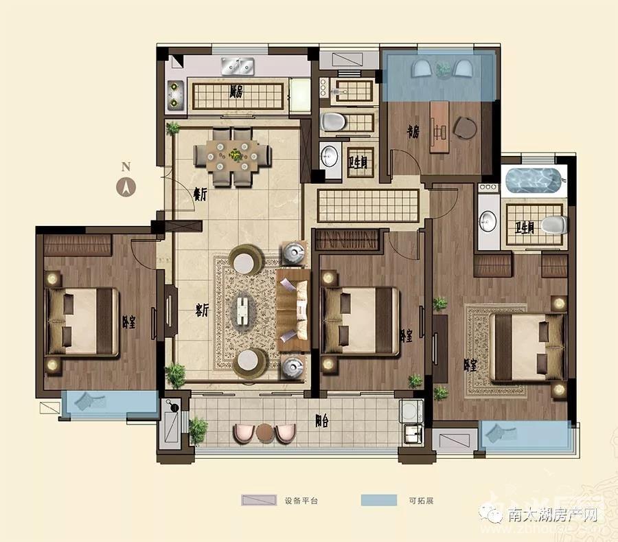 東部新城|四開間朝南 139㎡洋房戶型首發